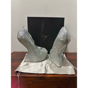 Giuseppe Zanotti Crystal Wedge Heels – Size 38.5 | Wedding/Brida